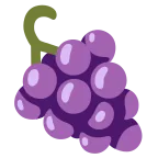 Emoji Uvas en Google