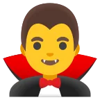 Man Vampire emoji on Google