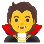Emoji Vampiro en Google