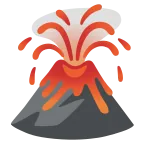 Emoji Volcán en Google