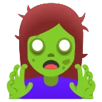 Emoji Zombi mujer en Google