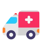 Ambulance emoji on Microsoft
