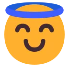 Smiling Face with Halo emoji on Microsoft
