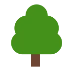 Deciduous Tree emoji on Microsoft