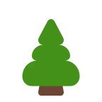 Evergreen Tree emoji on Microsoft