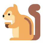 Chipmunk emoji on Microsoft