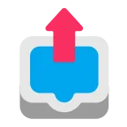 Outbox Tray emoji on Microsoft