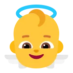 Emoji Bebé ángel en Microsoft