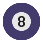 Pool 8 Ball emoji on Microsoft