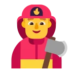 Man Firefighter emoji on Microsoft