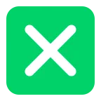 Cross Mark Button emoji on Microsoft