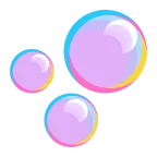 Bubbles emoji on Microsoft