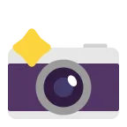 Camera with Flash emoji on Microsoft