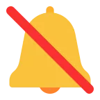 Emoji Campana con signo de cancelación en Microsoft