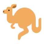 Kangaroo emoji on Microsoft