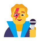 Man Singer emoji on Microsoft