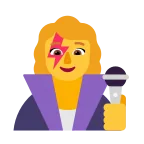 Emoji Cantante mujer en Microsoft