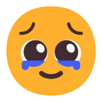 Face Holding Back Tears emoji on Microsoft
