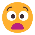 Emoji Cara angustiada en Microsoft