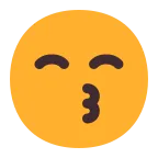 Kissing Face with Smiling Eyes emoji on Microsoft