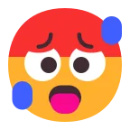 Hot Face emoji on Microsoft