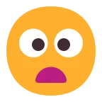 Emoji Cara con el ceño fruncido y la boca abierta en Microsoft