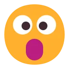 Emoji Cara con la boca abierta en Microsoft