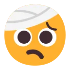 Emoji Cara con la cabeza vendada en Microsoft