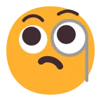 Face with Monocle emoji on Microsoft