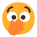 Face with Open Eyes and Hand Over Mouth emoji on Microsoft