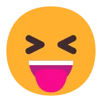Squinting Face with Tongue emoji on Microsoft