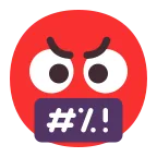 Emoji Cara con símbolos en la boca en Microsoft