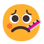 Face with Thermometer emoji on Microsoft