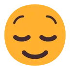 Relieved Face emoji on Microsoft