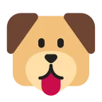 Emoji Cara de perro en Microsoft