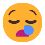 Emoji Cara de sueño en Microsoft