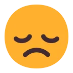 Emoji Cara decepcionada en Microsoft