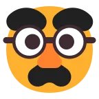 Emoji Cara disfrazada en Microsoft