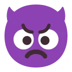 Angry Face with Horns emoji on Microsoft