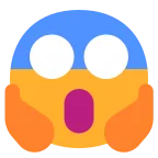 Emoji Cara gritando de miedo en Microsoft