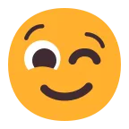 Emoji Cara guiñando el ojo en Microsoft