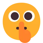 Emoji Cara pidiendo silencio en Microsoft