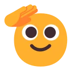 Saluting Face emoji on Microsoft