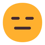 Expressionless Face emoji on Microsoft