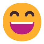 Smile emoji on Microsoft