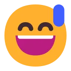 Emoji Cara sonriendo con sudor frío en Microsoft
