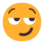 Smirk emoji on Microsoft