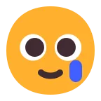 Emoji Cara sonriente con lágrima en Microsoft
