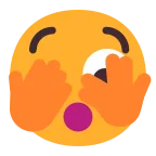 Face with Peeking Eye emoji on Microsoft