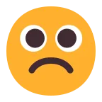 Frowning Face emoji on Microsoft
